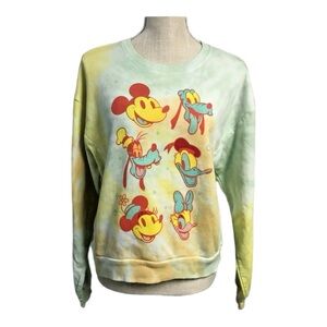 Disney Tie Dye Mickey Minnie Mouse Sweatshirt Juniors Sz XL (15-17)